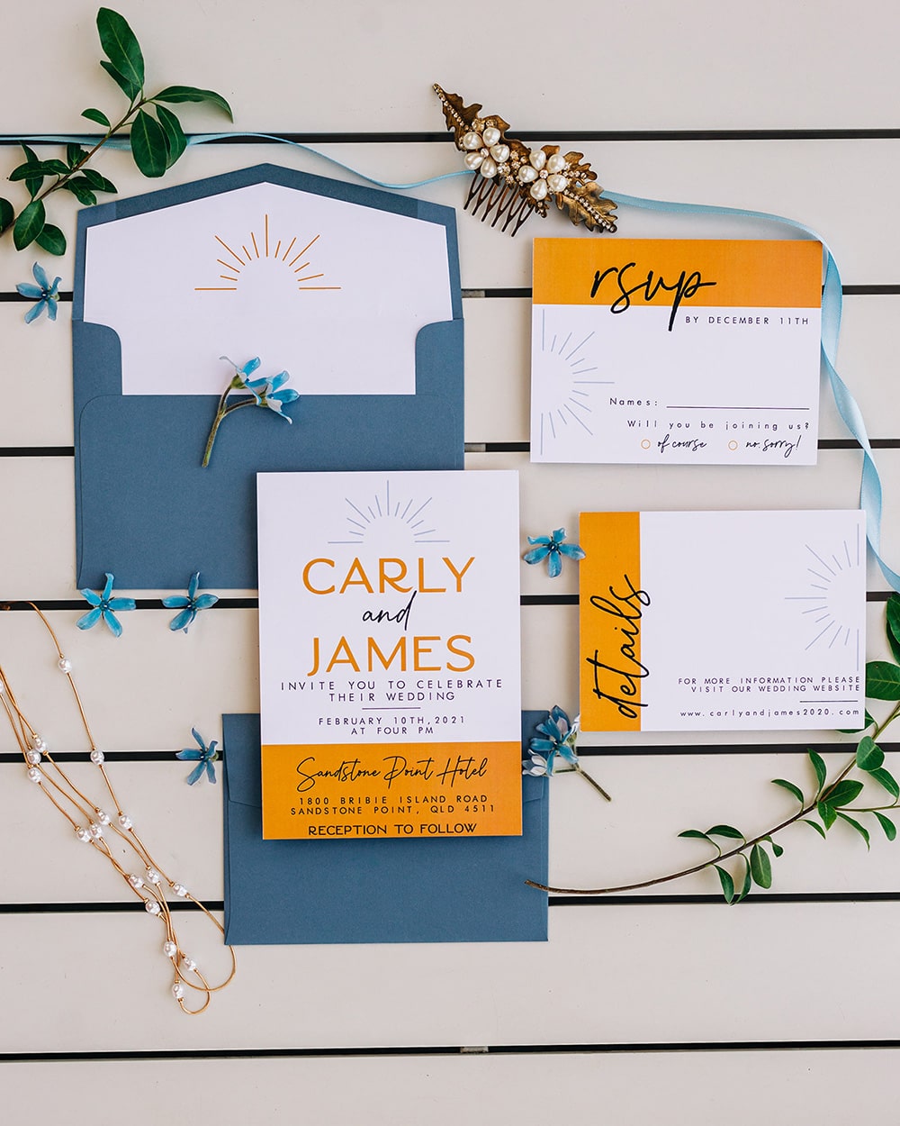 Bright Mid-Century Summer Wedding Inspiration with Sunburst Details
