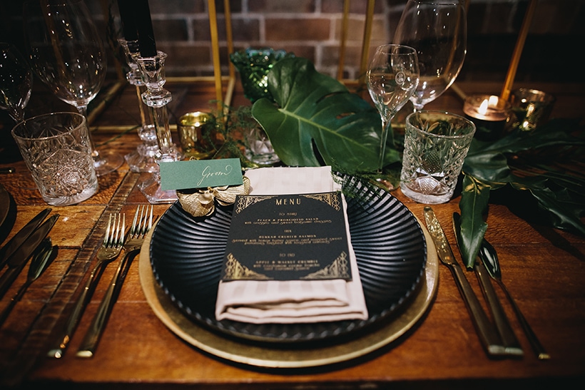 Emerald Art Deco Wedding Inspiration | Ode Studios