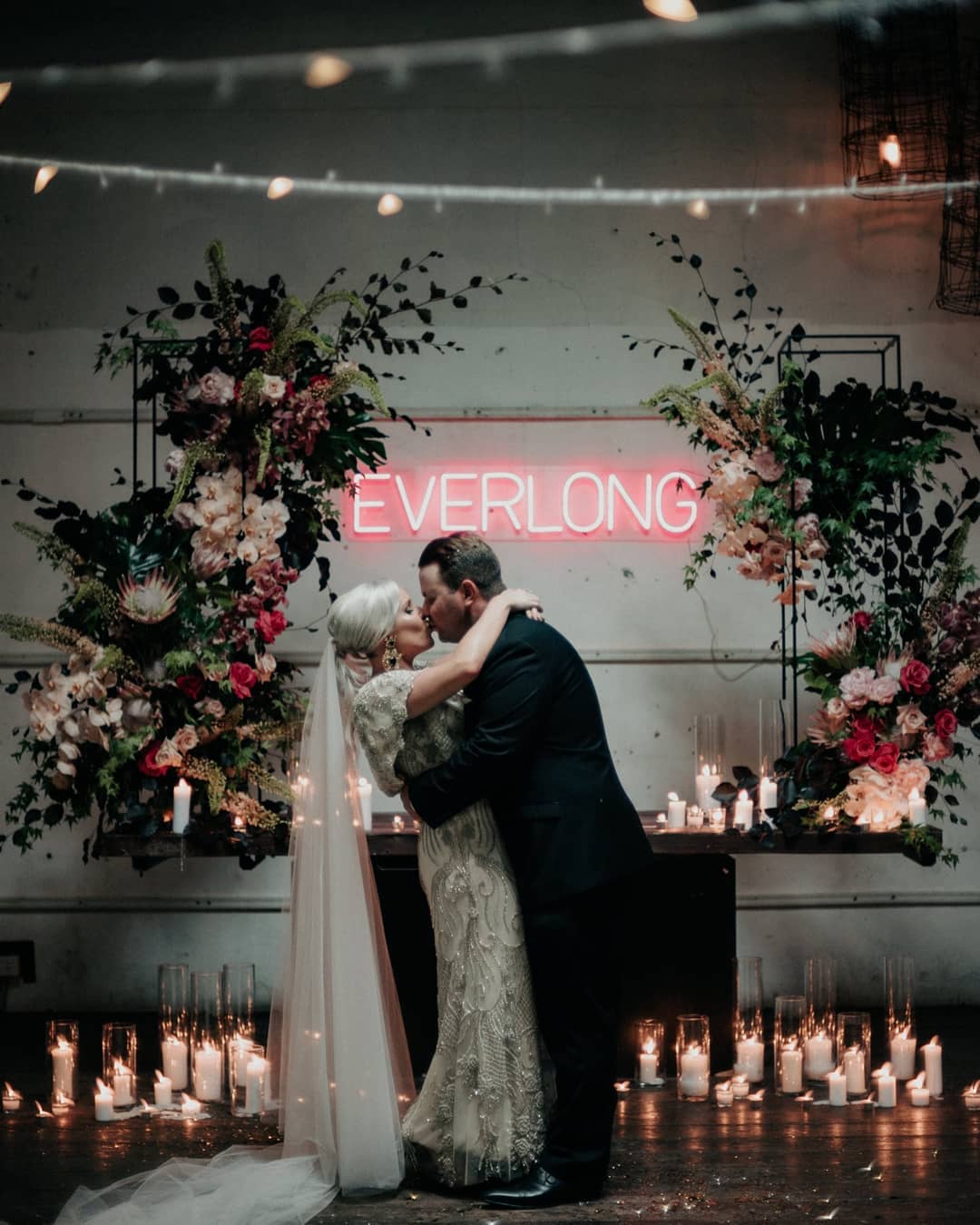Everlong Wedding Ceremony Neon Sign by Neon Republic | Photography: Andrew Hardy