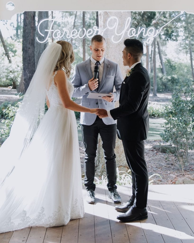 Forever Yong Wedding Ceremony Neon Sign by Beyond Neon Signs | Photography: Grace Wriggles