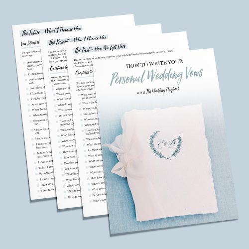 How to Write Your Personal Wedding Vows - Instant Download