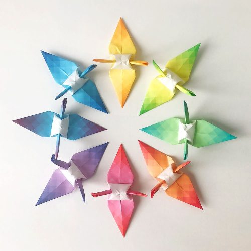 Handfolded Traditional Origami Paper Crane Collection - 1024 Pieces