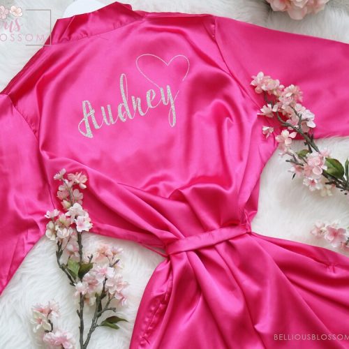 Personalized Satin Bridesmaid Robes in Choice of Colour