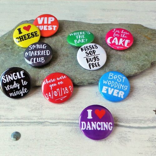 Funny Wedding Favour Badges