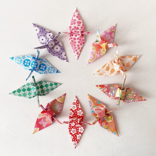 1000 6" Origami Multi-Pattern Paper Cranes