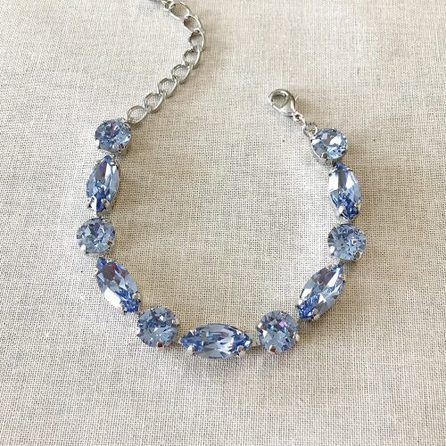 "Something Blue" Crystal Wedding Bracelet