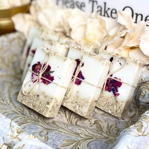 10 Rose Soap Wedding Favors