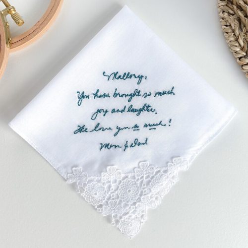 Lace Custom Embroidered Handkerchief