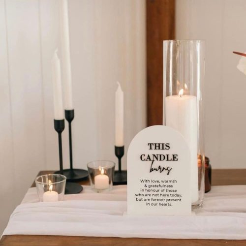 This Candle Burns Wedding Memorial Sign