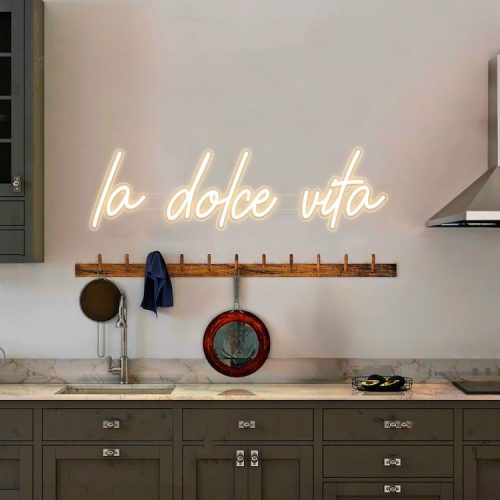 "La Dolce Vita" LED Neon Light Bridal Shower Wall Sign