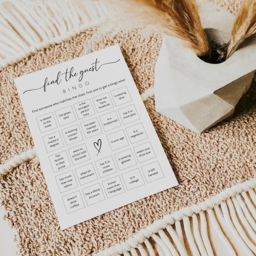 "Find the Guest Bingo" Bridal Shower Game - Digital Download