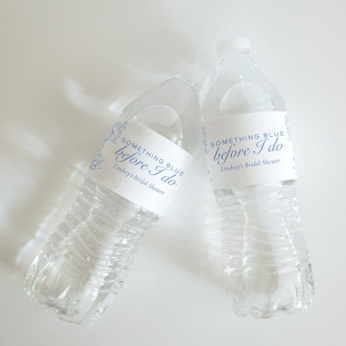 Personalized "Something Blue Before I Do" Bridal Shower Water Bottle Labels