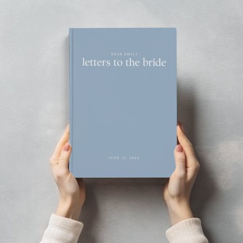 Personalized Something Blue "Letters to the Bride" Book Bridal Shower Gift
