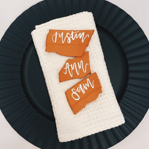 Terracotta Wedding Guest Place Cards