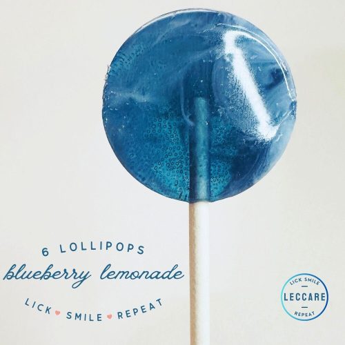 Navy Blue Blueberry Lemonade Lollipops Bridal Shower Favors: Custom Labels Available