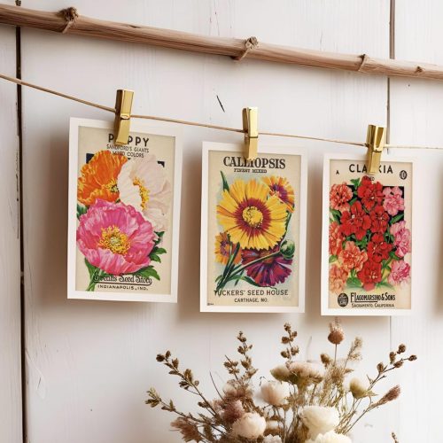 Bridal Shower Banner, Printable Instant Download: Vintage Look Farmers Market Flower Themed