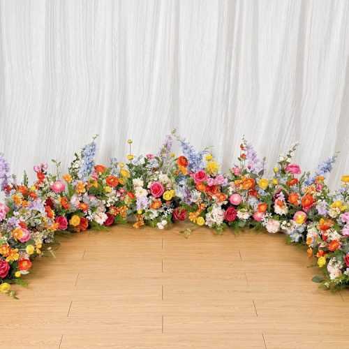 Faux Wildflowers Ground Ceremony Arch Arrangement