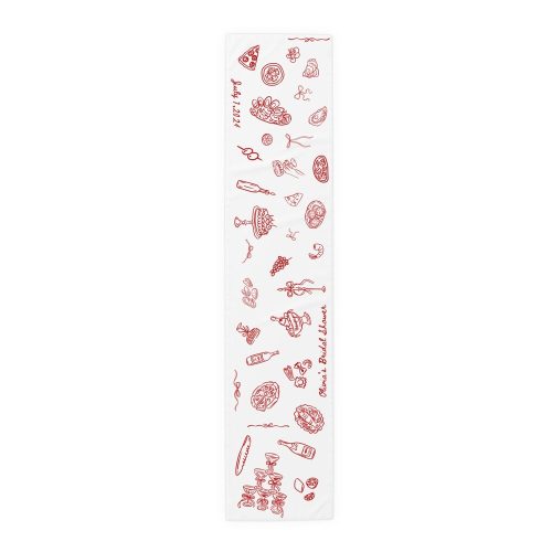 Personalized "That's Amore" Italian Theme, Hand Drawn Illustration Table Runner