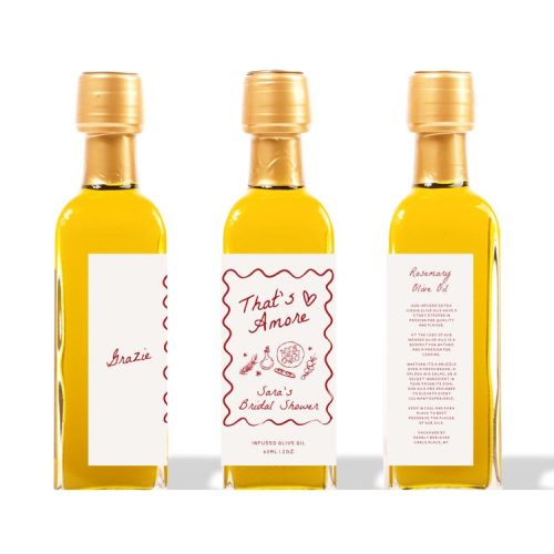 Personalized "That's Amore" Olive Oil Bridal Shower Favor