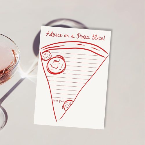 "Advice on a Pizza Slice" Bridal Shower Activity Digital Download