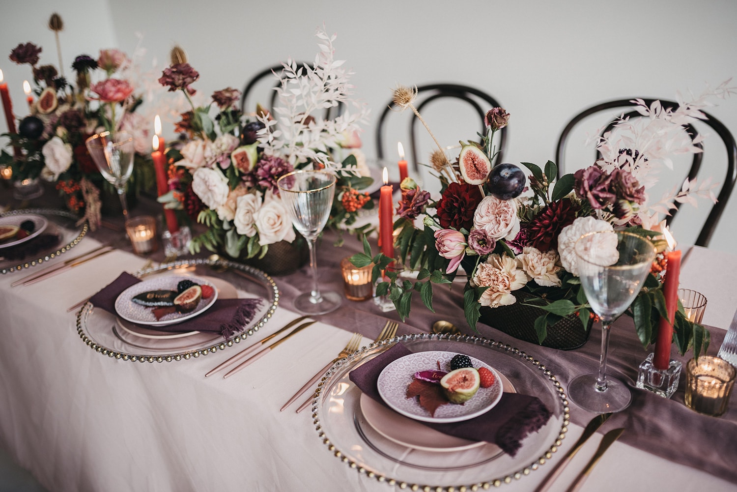 Industrial Chic Wedding Inspiration in Berry Hues | Photography: Loop Studios