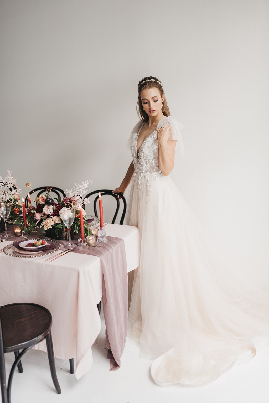 Industrial Chic Wedding Inspiration in Berry Hues | Photography: Loop Studios