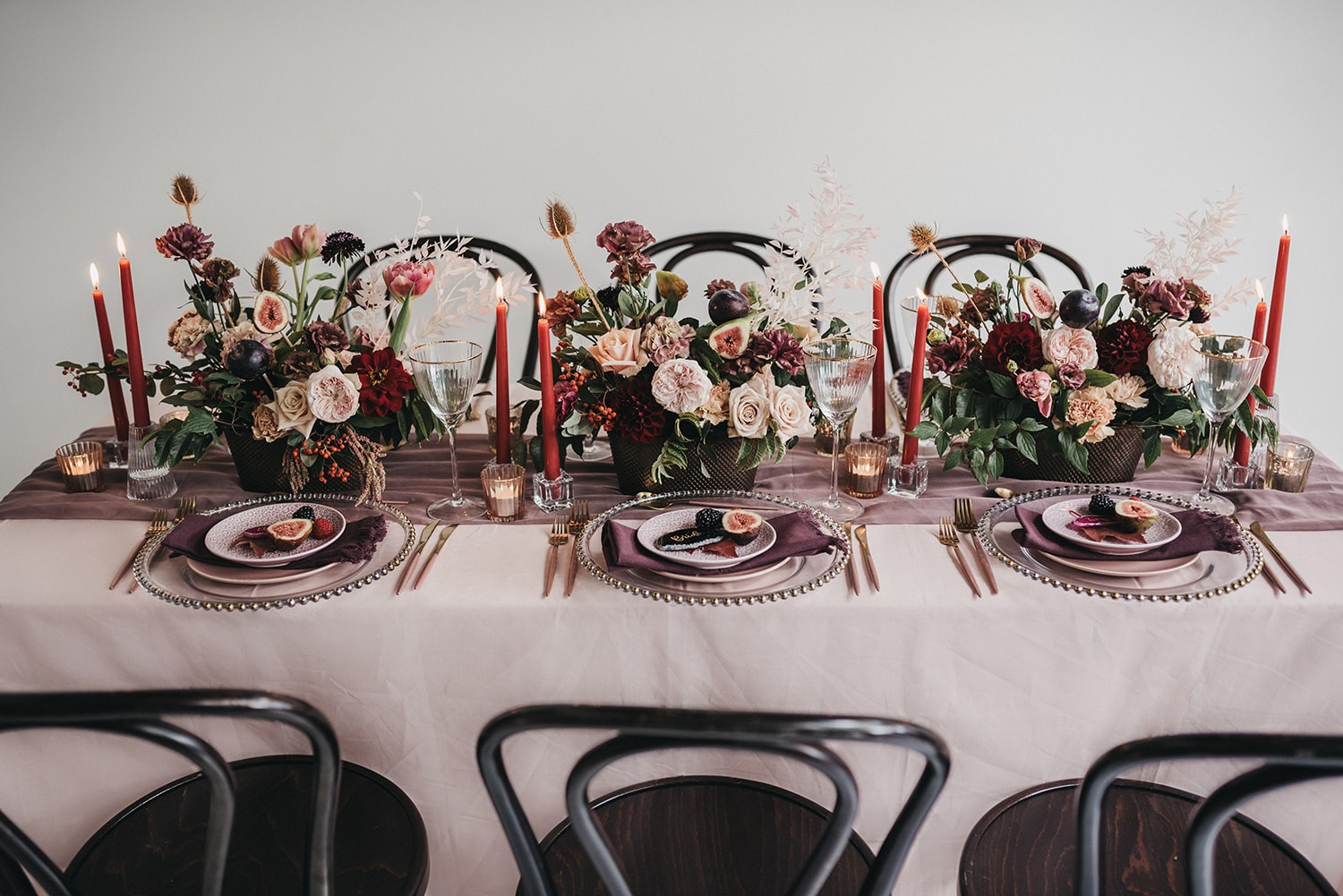 Industrial Chic Wedding Inspiration in Berry Hues | Photography: Loop Studios