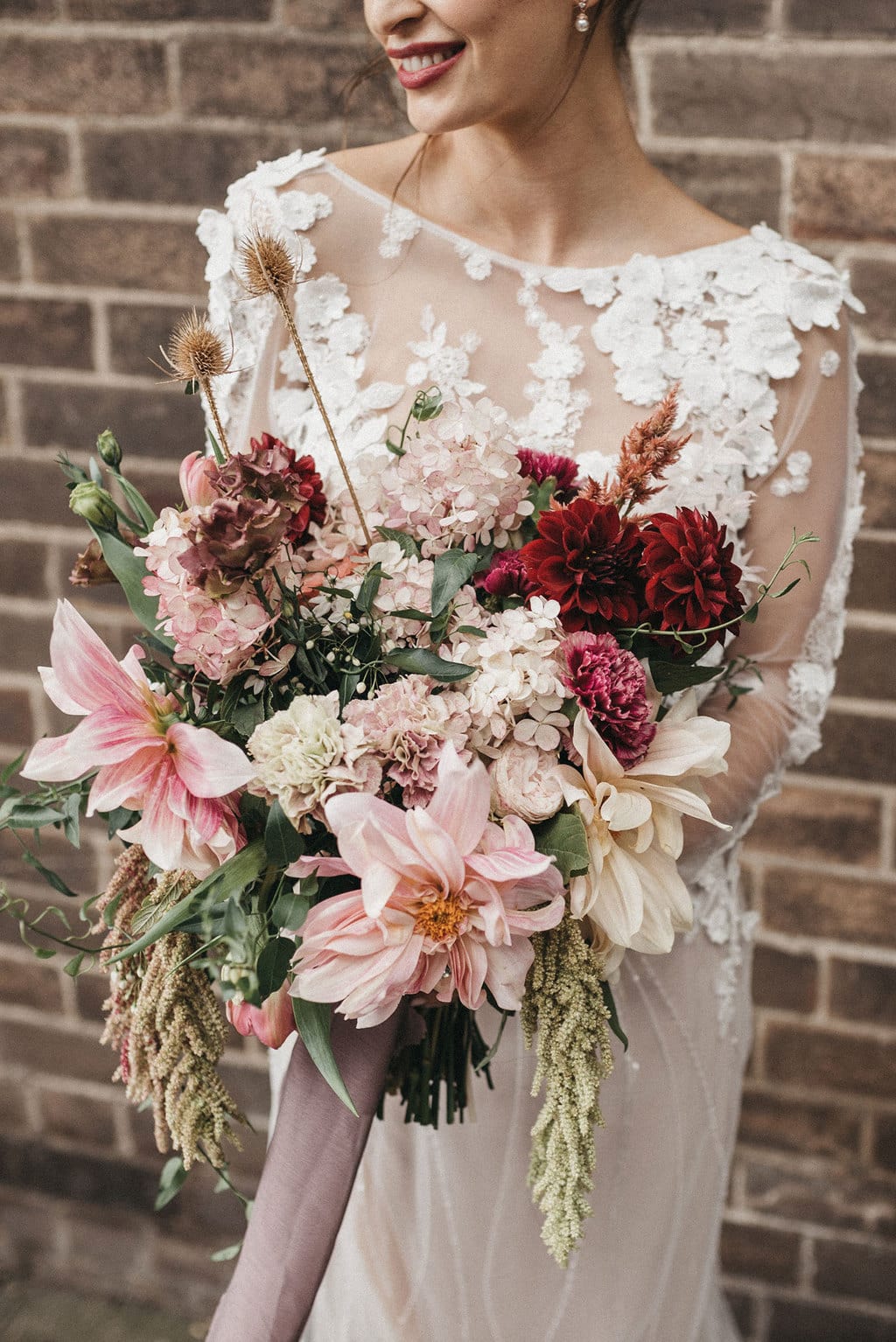 Industrial Chic Wedding Inspiration in Berry Hues | Photography: Loop Studios