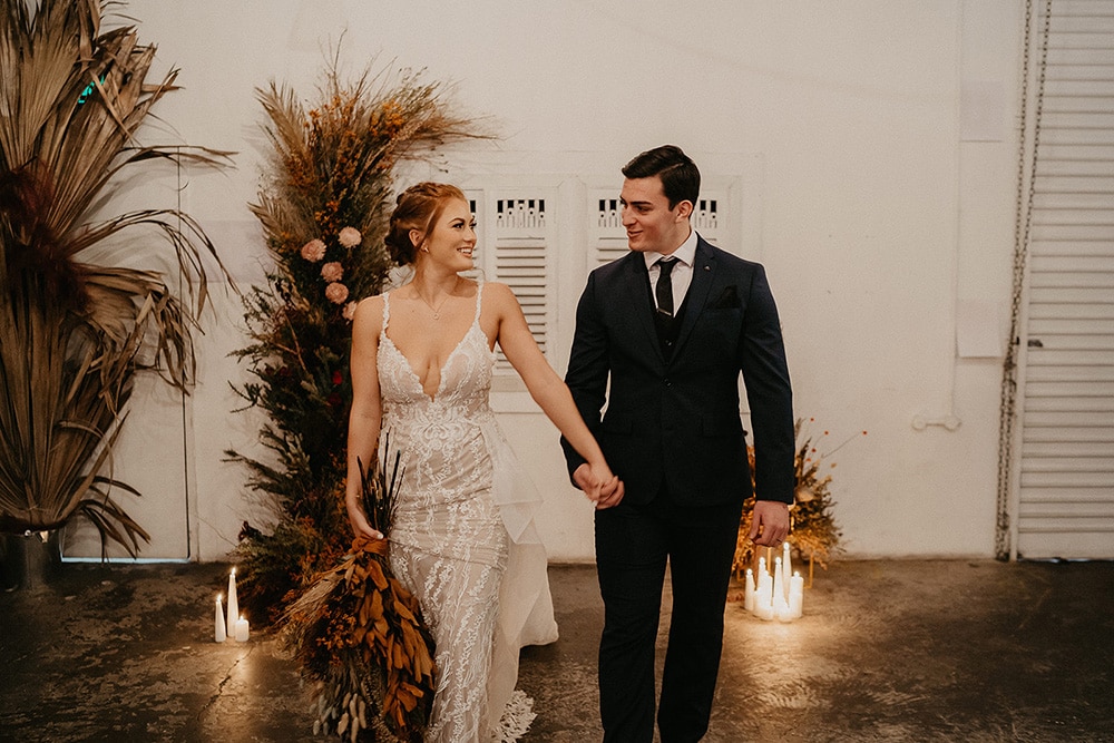 Intimate Modern Wedding Inspiration in Rust, Stone & Black | Photography: Doe and Deer Photography