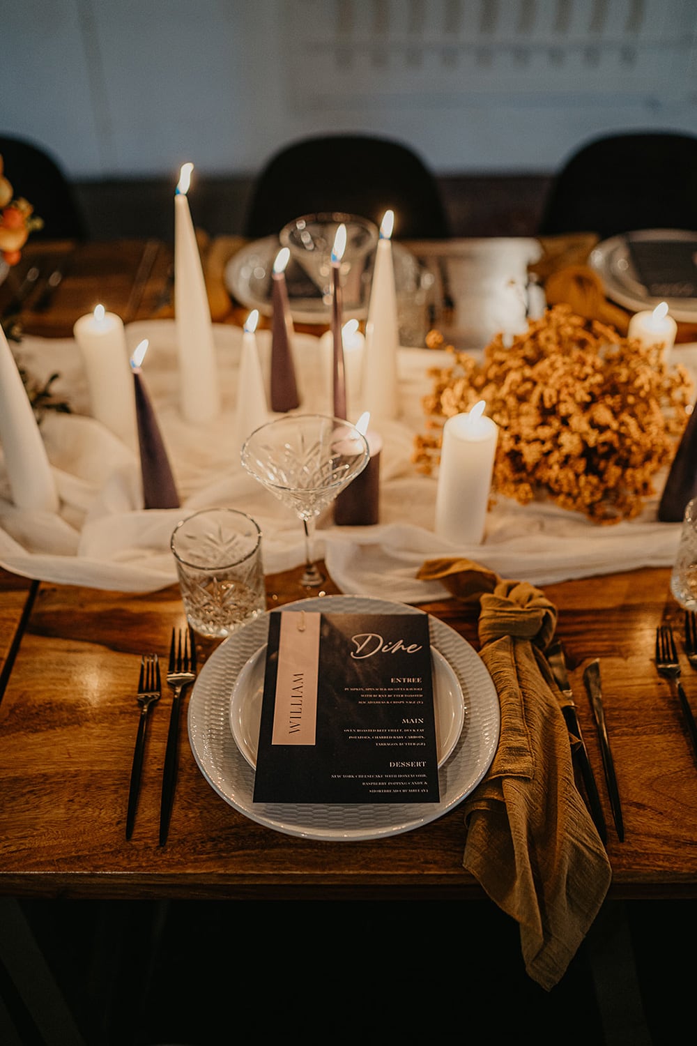 Intimate Modern Wedding Inspiration in Rust, Stone & Black | Photography: Doe and Deer Photography