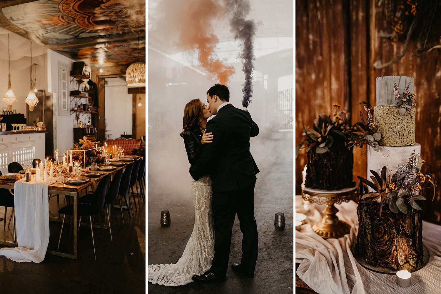Intimate Modern Wedding Inspiration in Rust, Stone & Black | Photography: Doe and Deer Photography