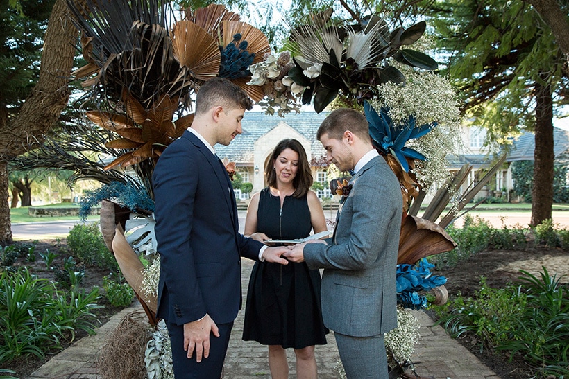 Modern Rustic Wedding Inspiration in Moody Blue & Copper | Jasmine Skye Photography