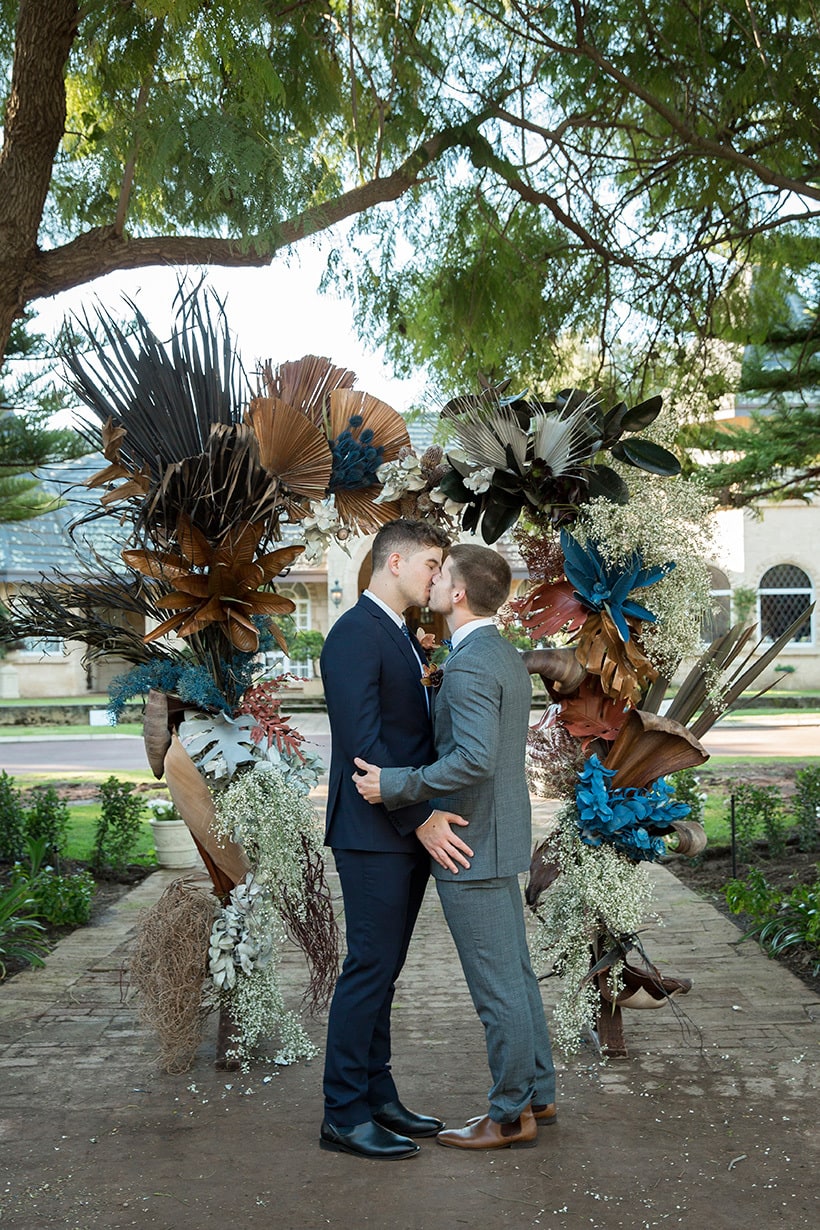 Modern Rustic Wedding Inspiration in Moody Blue & Copper | Jasmine Skye Photography