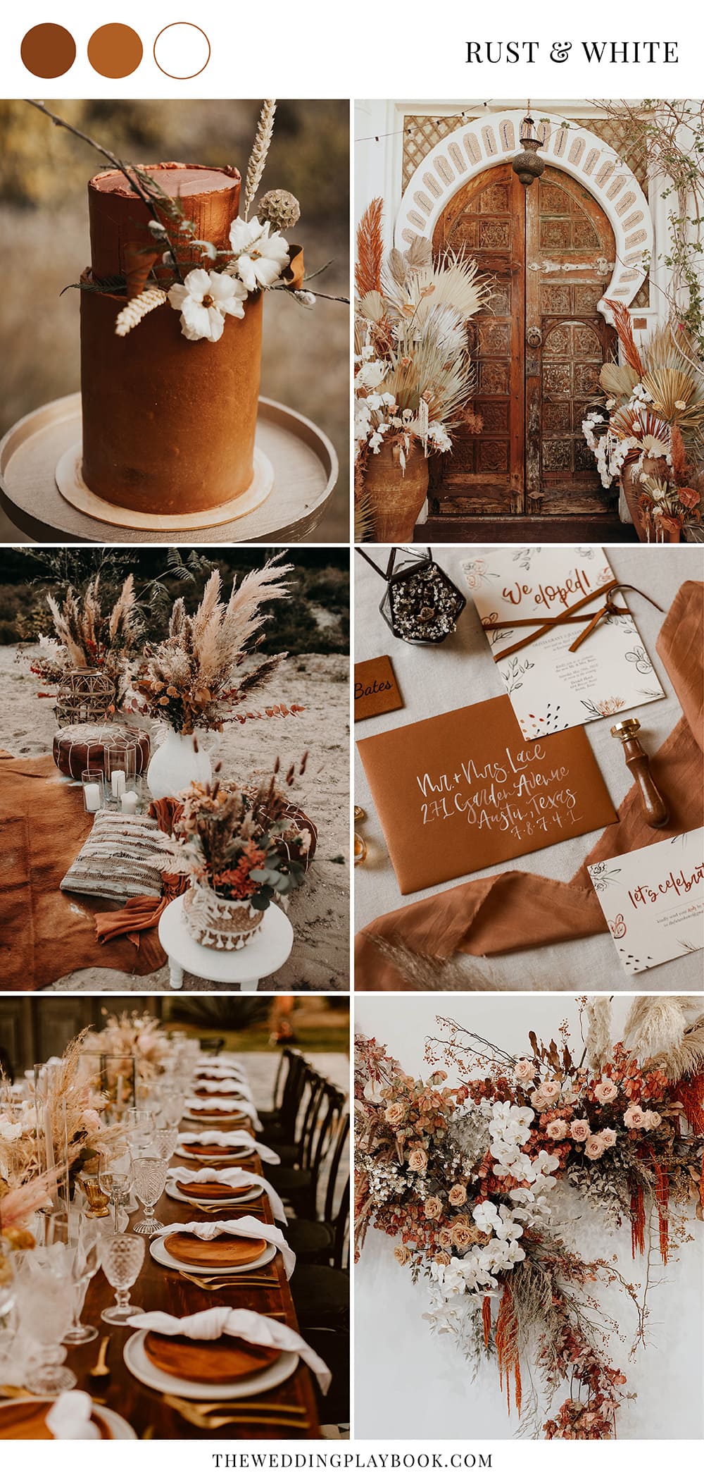 Boho Rust & White Wedding Ideas