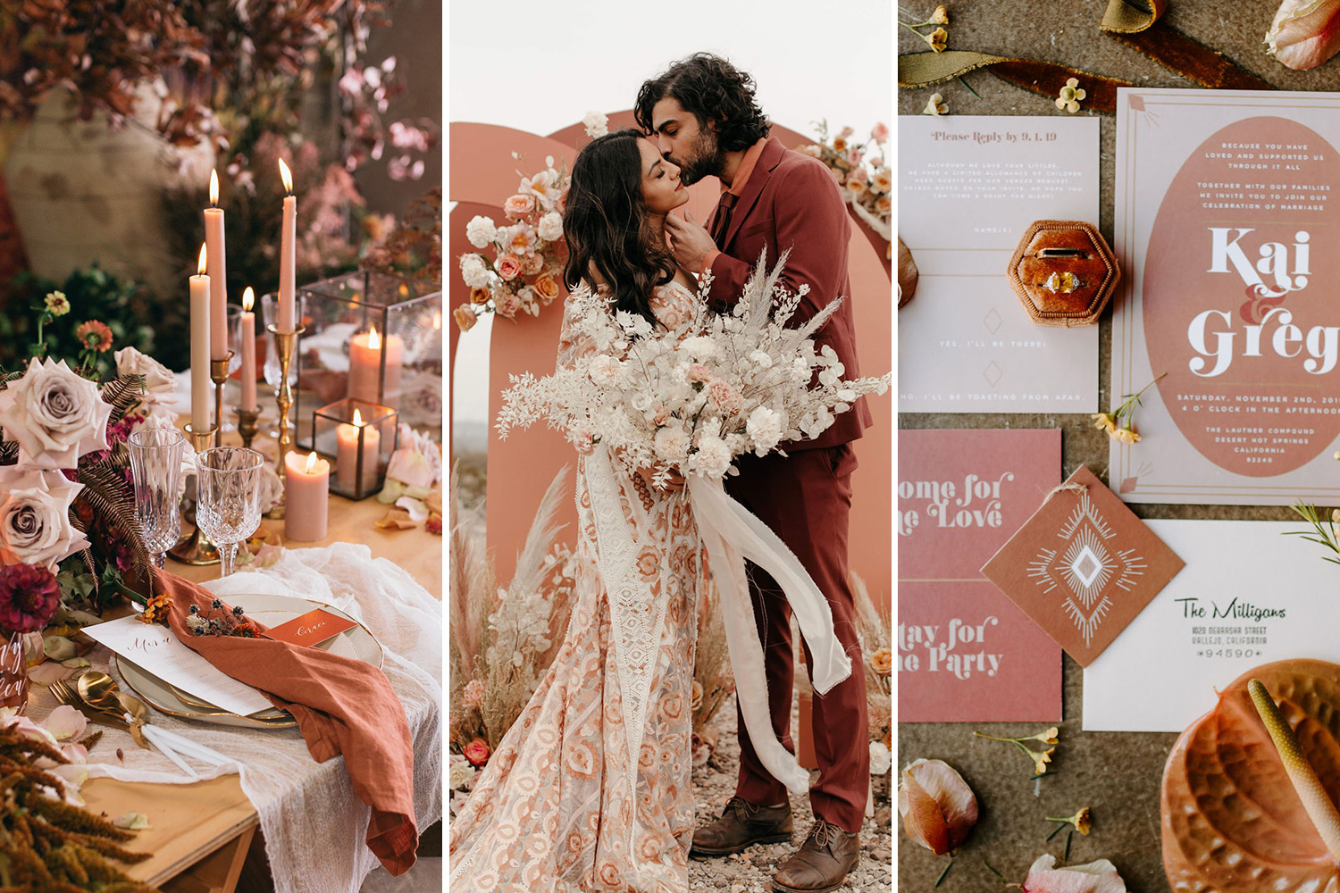 Romantic Boho Terracotta Wedding Ideas 