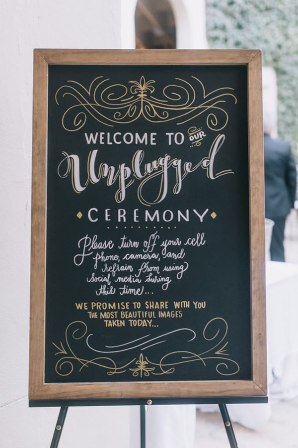 Unplugged Wedding Ceremony Sign | Jonas Peterson