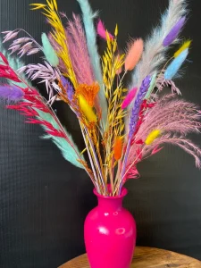 Multi Pastel Rainbow Dried Flower Arrangement
