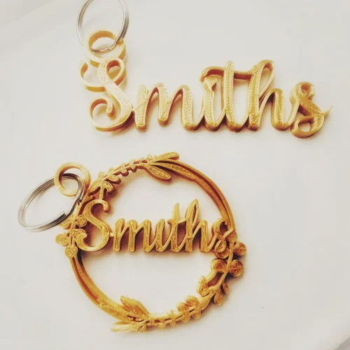 Personalized Keyring Placecard Wedding Favor