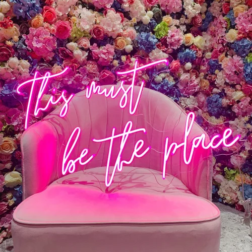 Custom Neon "This must be the place" Wedding Sign