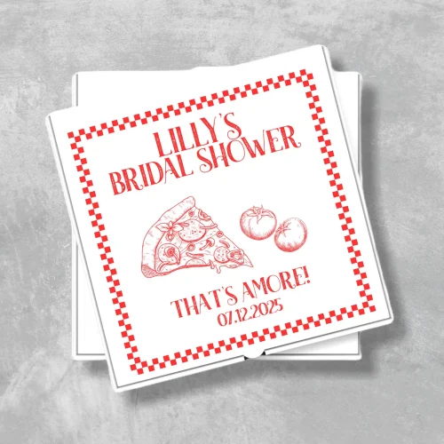 "That's Amore" Personalized Bridal Shower Printed Pizza Box